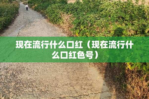 现在流行什么口红（现在流行什么口红色号）