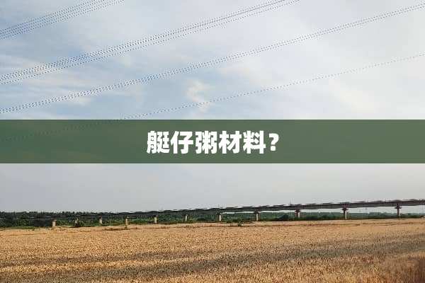 艇仔粥材料？