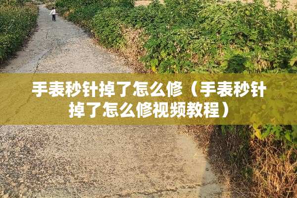 手表秒针掉了怎么修（手表秒针掉了怎么修视频教程）