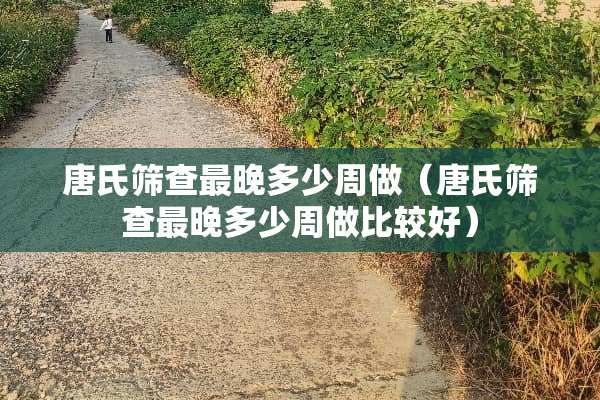 唐氏筛查最晚多少周做（唐氏筛查最晚多少周做比较好）