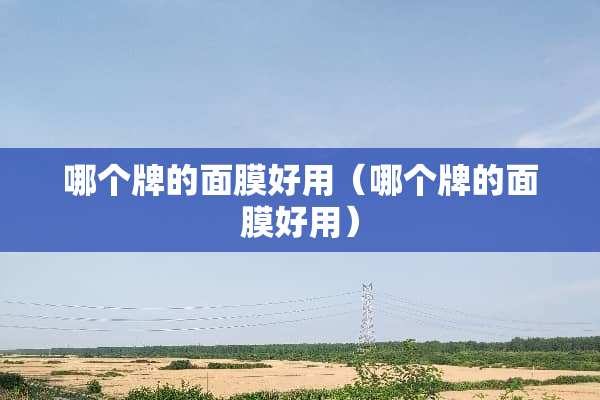 哪个牌的面膜好用（哪个牌的面膜好用）