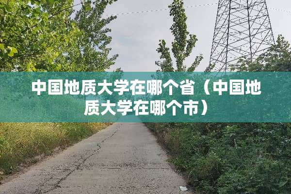 中国地质大学在哪个省（中国地质大学在哪个市）