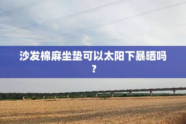 沙发棉麻坐垫可以太阳下暴晒吗？