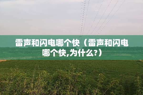 雷声和闪电哪个快（雷声和闪电哪个快,为什么?）
