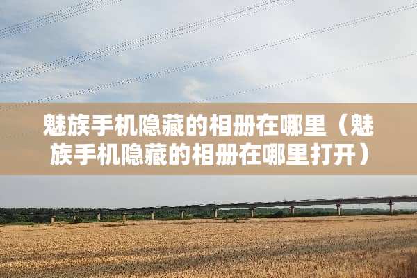 魅族手机隐藏的相册在哪里（魅族手机隐藏的相册在哪里打开）