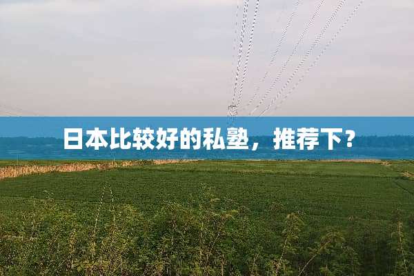 日本比较好的私塾，推荐下？