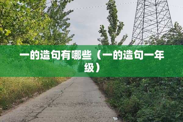 一的造句有哪些（一的造句一年级）