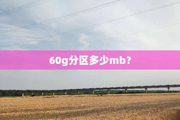 60g分区多少mb？