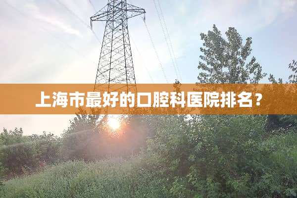 上海市最好的***医院排名？