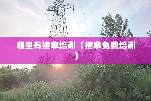 哪里有推拿培训（推拿免费培训）