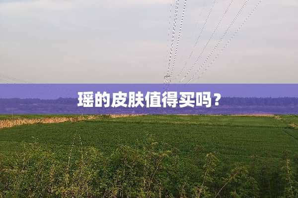 瑶的皮肤值得买吗？