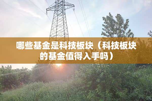 哪些基金是科技板块（科技板块的基金值得入手吗）