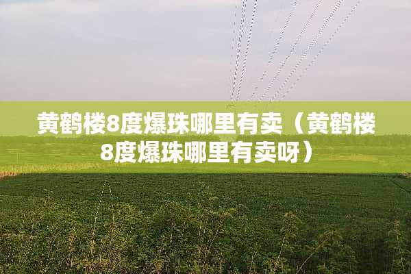黄鹤楼8度爆珠哪里有卖（黄鹤楼8度爆珠哪里有卖呀）