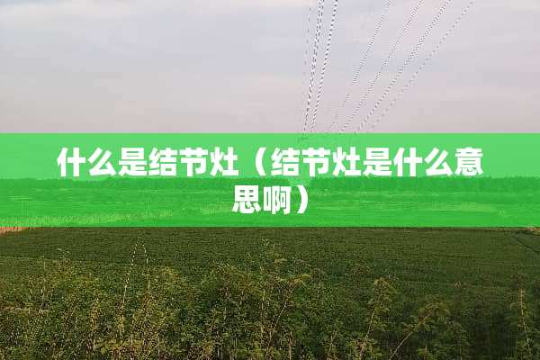什么是结节灶（结节灶是什么意思啊）