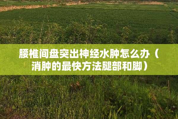 腰椎间盘突出神经水肿怎么办（消肿的最快方法腿部和脚）