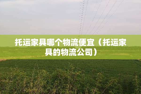 托运家具哪个物流便宜（托运家具的物流公司）