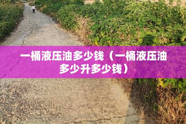 一桶液压油多少钱（一桶液压油多少升多少钱）