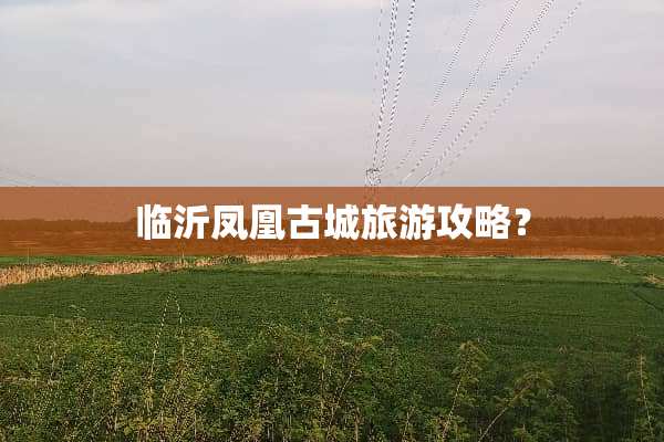 临沂凤凰古城旅游攻略？