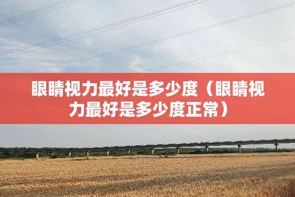 眼睛视力最好是多少度（眼睛视力最好是多少度正常）