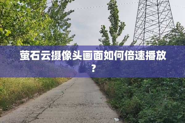 萤石云**头画面如何倍速播放？