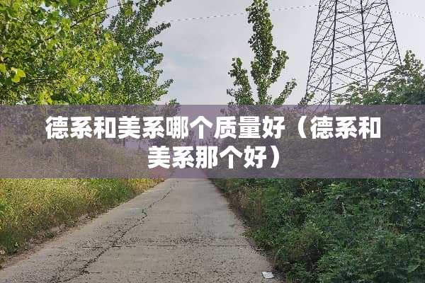 德系和美系哪个质量好（德系和美系那个好）