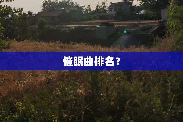 **曲排名？