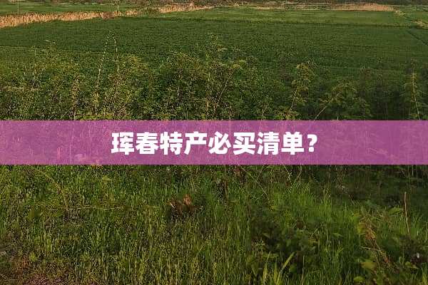 珲春特产必买清单？
