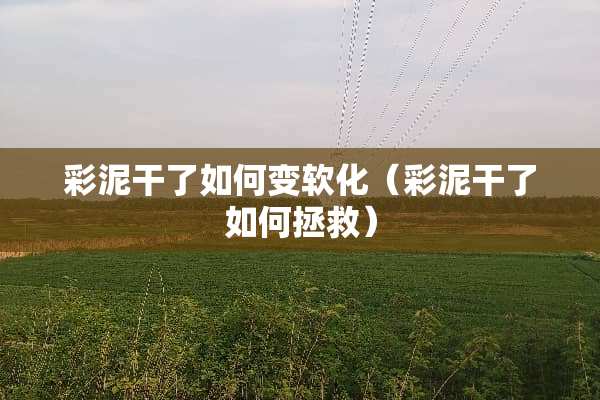 彩泥干了如何变软化（彩泥干了如何拯救）