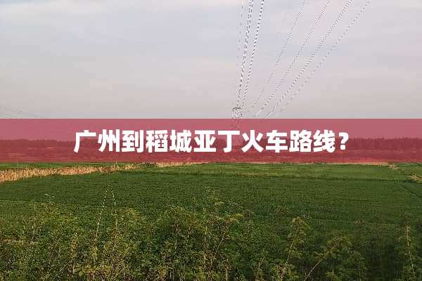 广州到稻城亚丁火车路线？