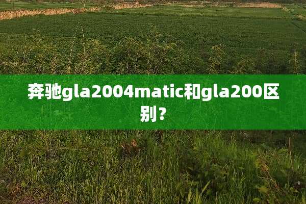 奔驰gla2004matic和gla200区别？