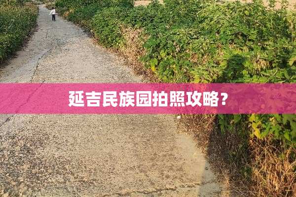 延吉民族园拍照攻略？