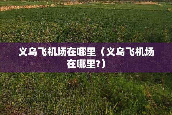 义乌飞机场在哪里（义乌飞机场在哪里?）