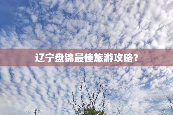 辽宁盘锦最佳旅游攻略？