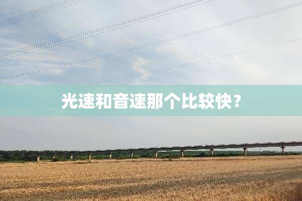 光速和音速那个比较快？