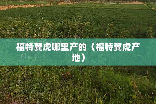 福特翼虎哪里产的（福特翼虎产地）
