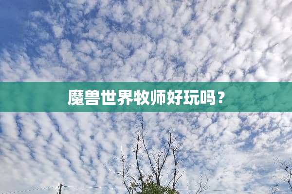 魔兽世界牧师好玩吗？