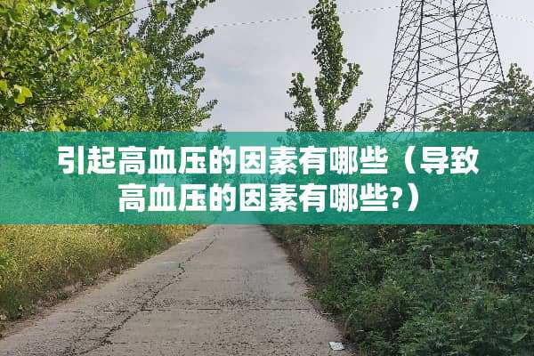 引起高血压的因素有哪些（导致高血压的因素有哪些?）