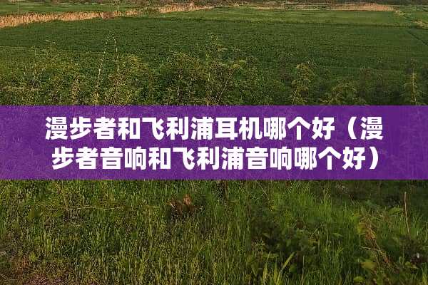 漫步者和飞利浦耳机哪个好（漫步者音响和飞利浦音响哪个好）