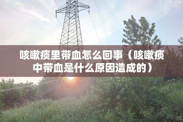 咳嗽痰里带血怎么回事（咳嗽痰中带血是什么原因造成的）