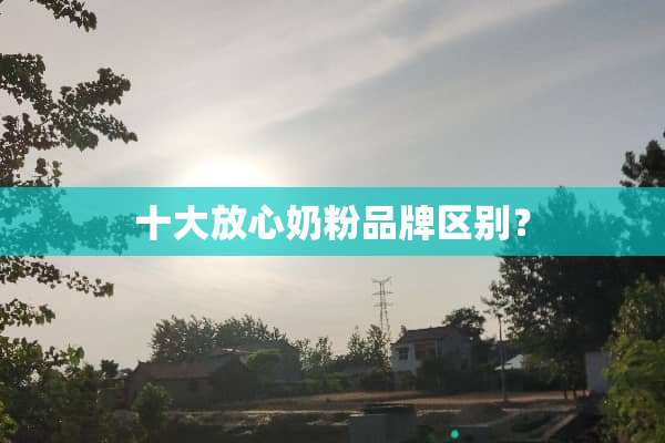 十大放心奶粉品牌区别？
