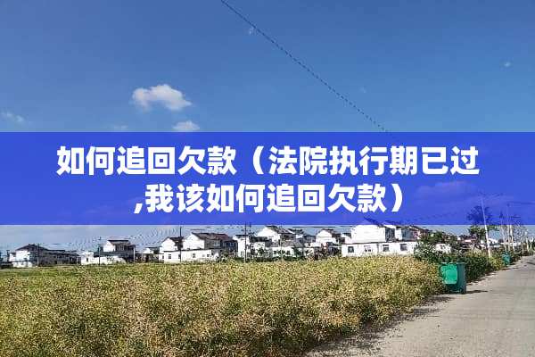 如何追回欠款（法院执行期已过,我该如何追回欠款）