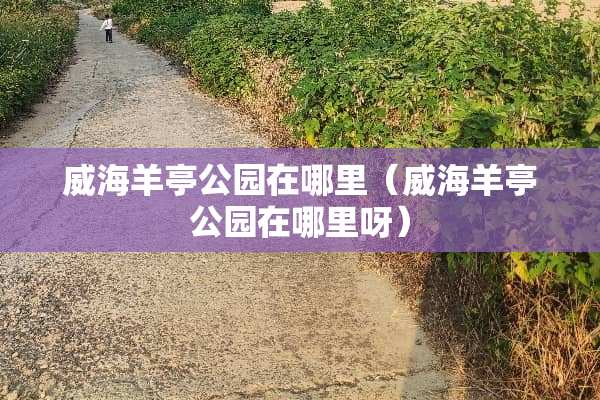 威海羊亭公园在哪里（威海羊亭公园在哪里呀）