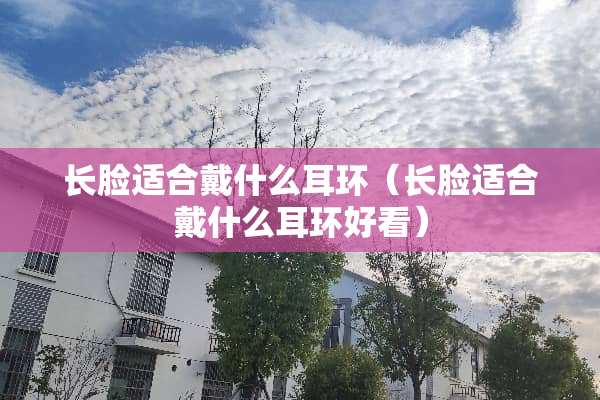 长脸适合戴什么耳环（长脸适合戴什么耳环好看）