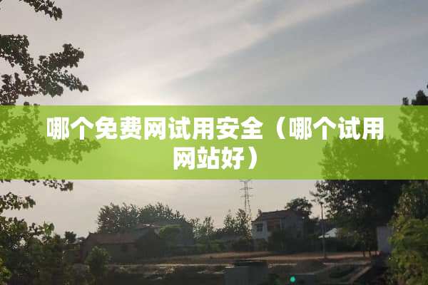 哪个免费网试用安全（哪个试用网站好）