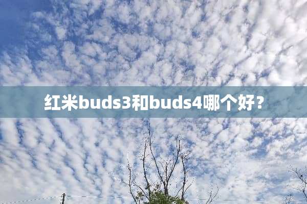 红米buds3和buds4哪个好？