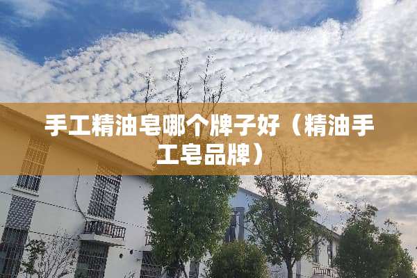 手工精油皂哪个牌子好（精油手工皂品牌）