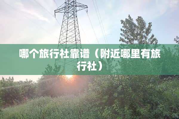 哪个旅行社靠谱（附近哪里有旅行社）