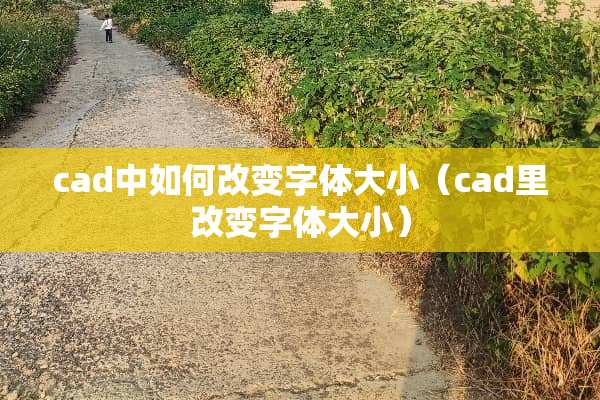 cad中如何改变字体大小（cad里改变字体大小）