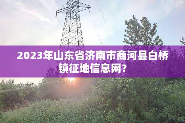 2023年山东省济南市商河县白桥镇征地信息网？