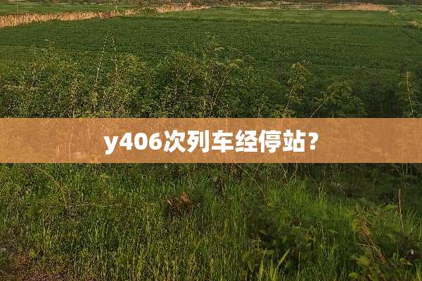 y406次列车经停站？